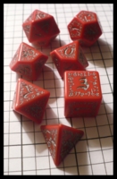 Dice : Dice - Dice Sets - Q Workshop Elven II Red and Silver - Q Prize Jan 2010